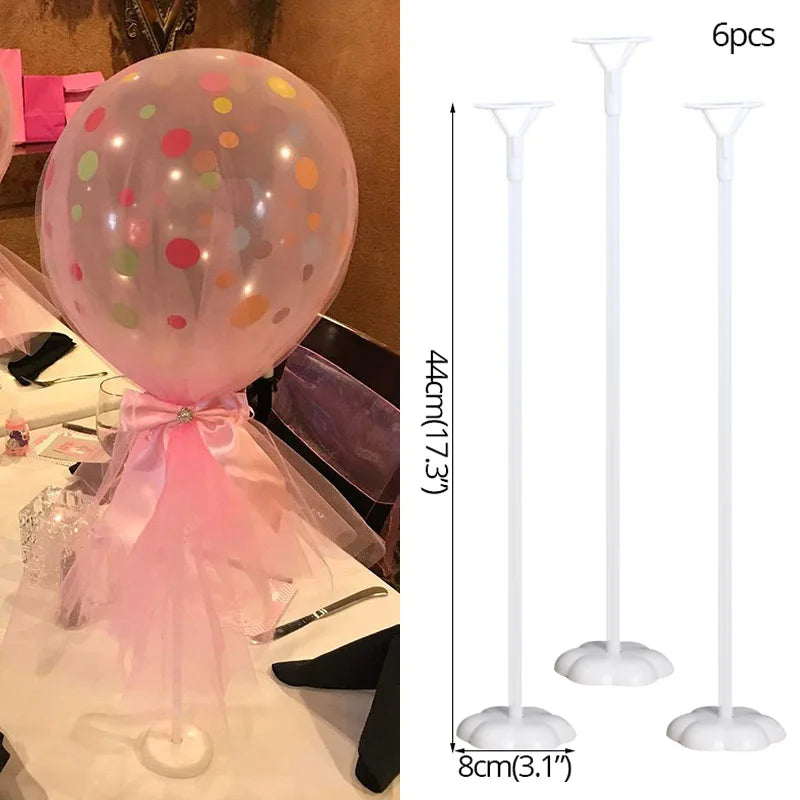 1set 7/10 Tubes Balloon Stand Holder Column Balloons Arch Stick