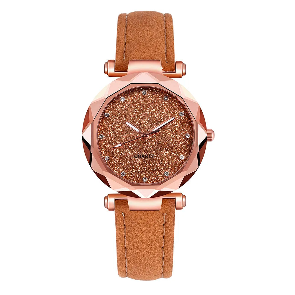 Fashion Luxury Watch Men Women Stars Little Point Frosted Quartz Watch