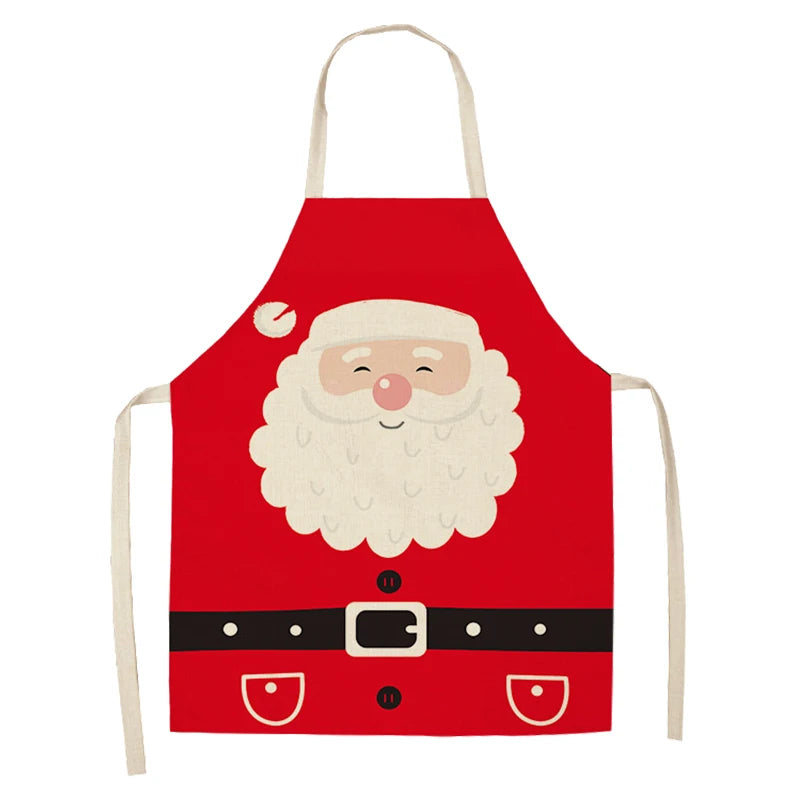 Linen Merry Christmas Apron Christmas Decorations for Home