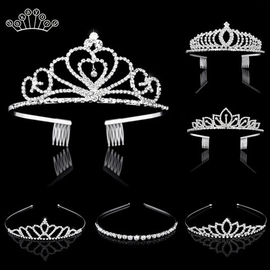 Bridal Crystal Tiaras and Crowns Headband Kid Flower Girls Bridesmaid