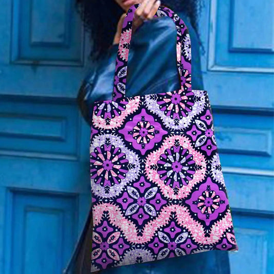 African Tote Bag, Colorful Shopping Bag Tote Bags