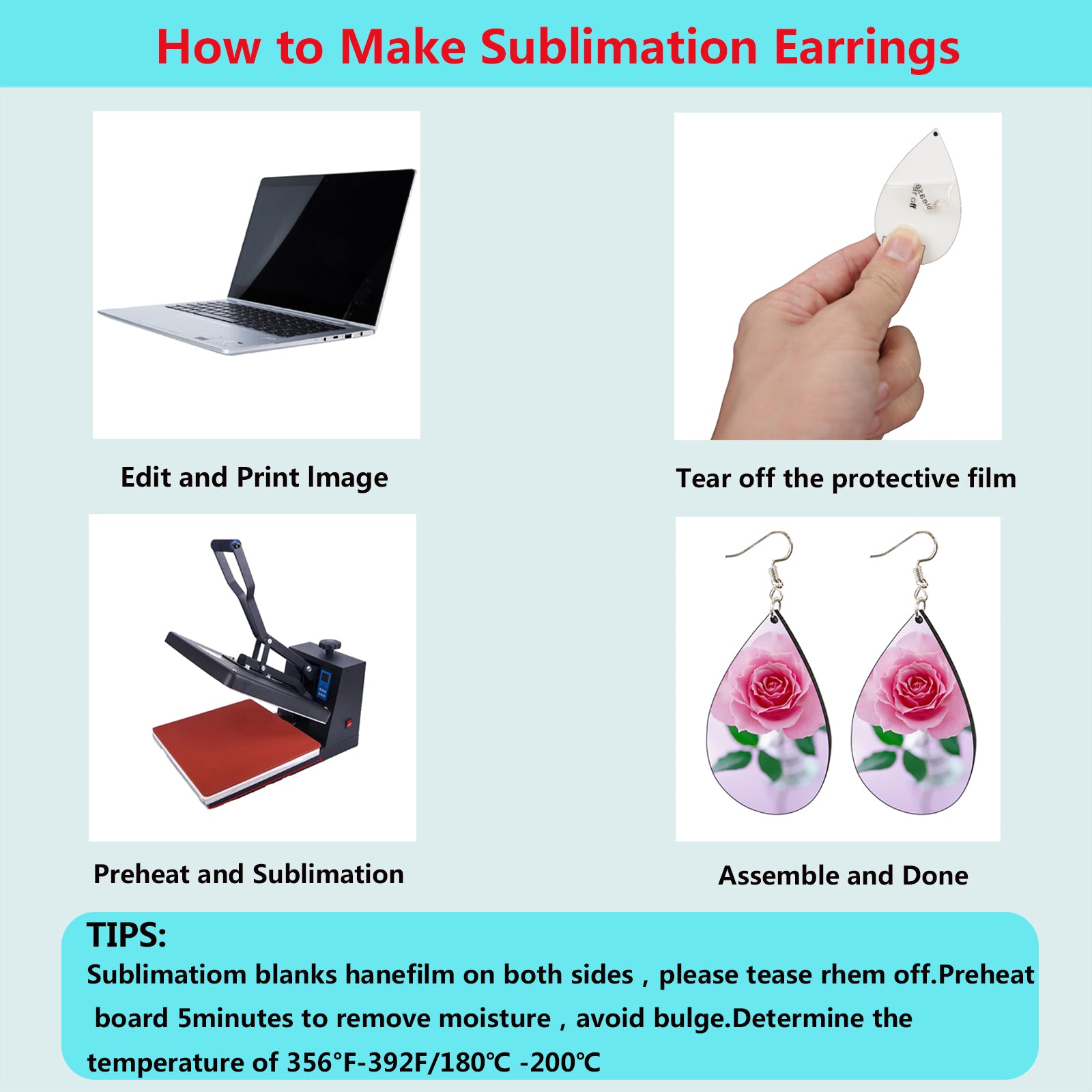 Sublimation Earring Blanks Wood Earrings Shirts Double-Sided Protective Coating