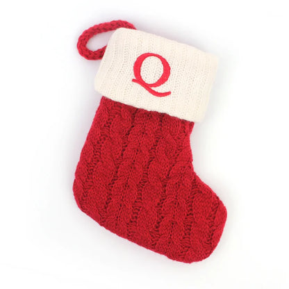 Letters Christmas Stocking New Knitting Christmas Tree Pendant Decorations