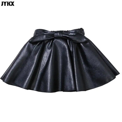 Girls' Skirts Leather Skirts Autumn and Winter Children's Outer Short Skirts