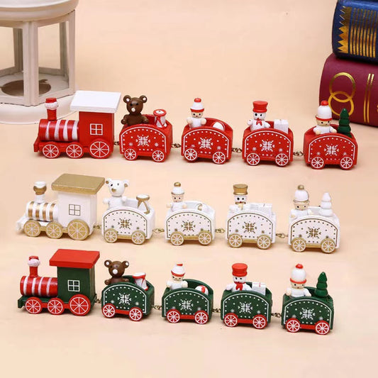 Sets Baubles Wooden Presents Christmas Toys Train Ornaments From Christmas Gifts