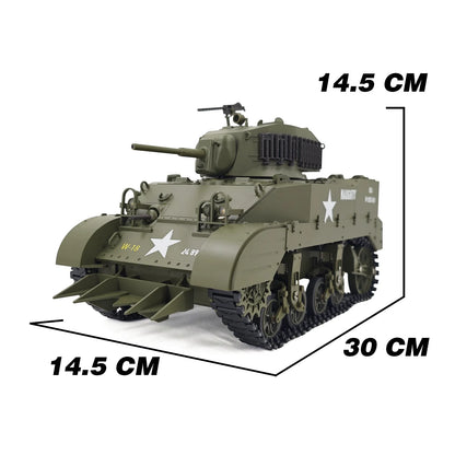 Coolbank U.S. Stuart M5a1 Stuart Rc Tank Model Smoking Sound and Light Electric