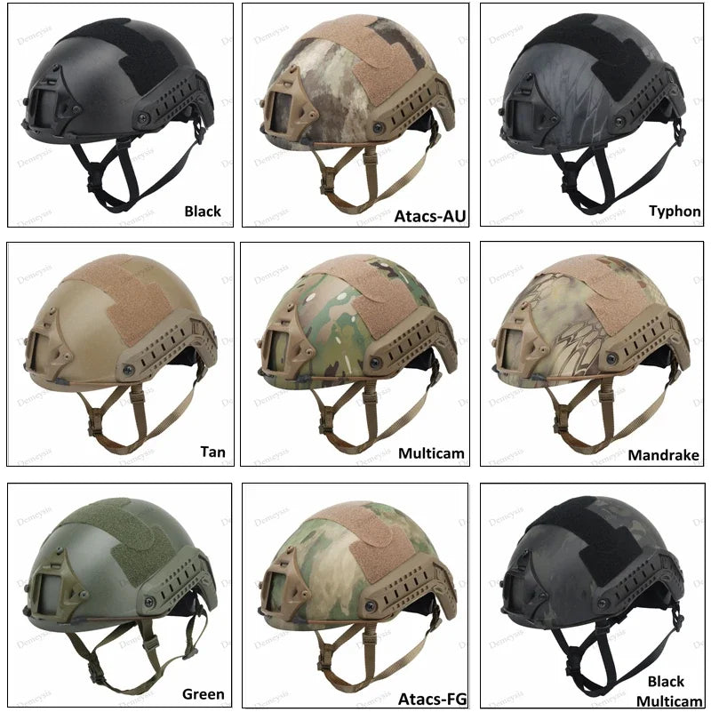 New FAST Helmet Airsoft MH Camouflage Tactical Helmets ABS Sport Helmet