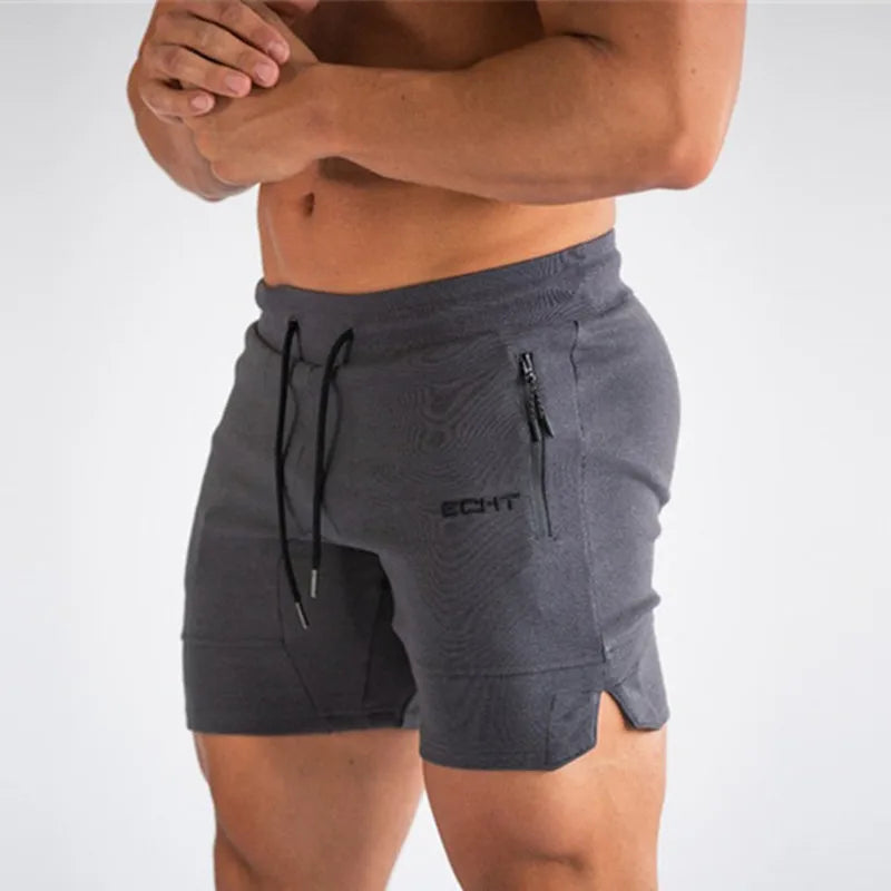 2024 New Men Zip Pocket Fitness Gyms Shorts Mens Summer Running Short Pants