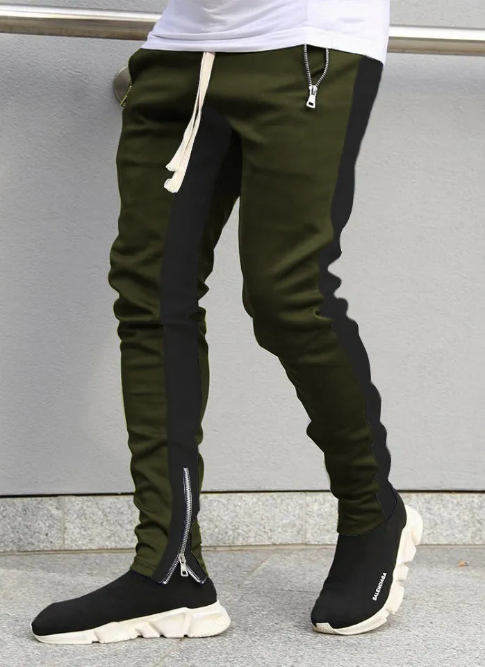 Mens Joggers Casual Pants Fitness Sweatpants Sports Track Pants Mens Zipper