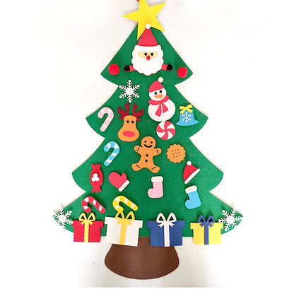 Kids DIY Felt Christmas Tree Merry Decorations for Home 2024 Christmas