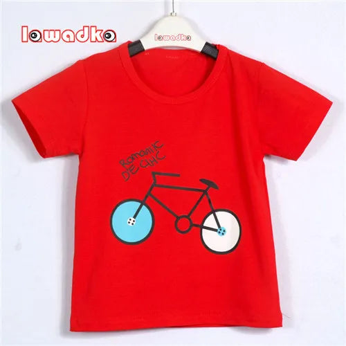 Sport Baby Girls Boys T-Shirt Short Sleeve Bicycle Pattern T-Shirts for Boys