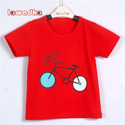 Sport Baby Girls Boys T-Shirt Short Sleeve Bicycle Pattern T-Shirts for Boys