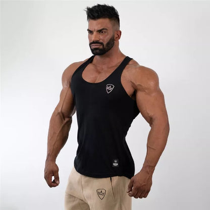 Mens Tank Tops Shirt Gym Tank Top Fitness Clothing Vest Sleeveless