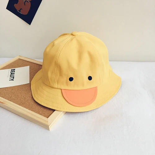 2-6 Years Old Panama Cap for Kids Spring Summer Cartoon Bucket Hats