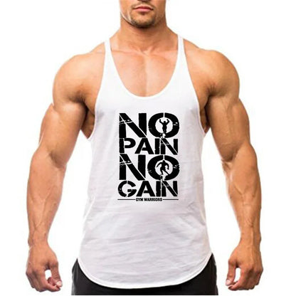 Bodybuilding Stringer Tank Top Men Cotton Gym Clothing Mens Fitness Racer