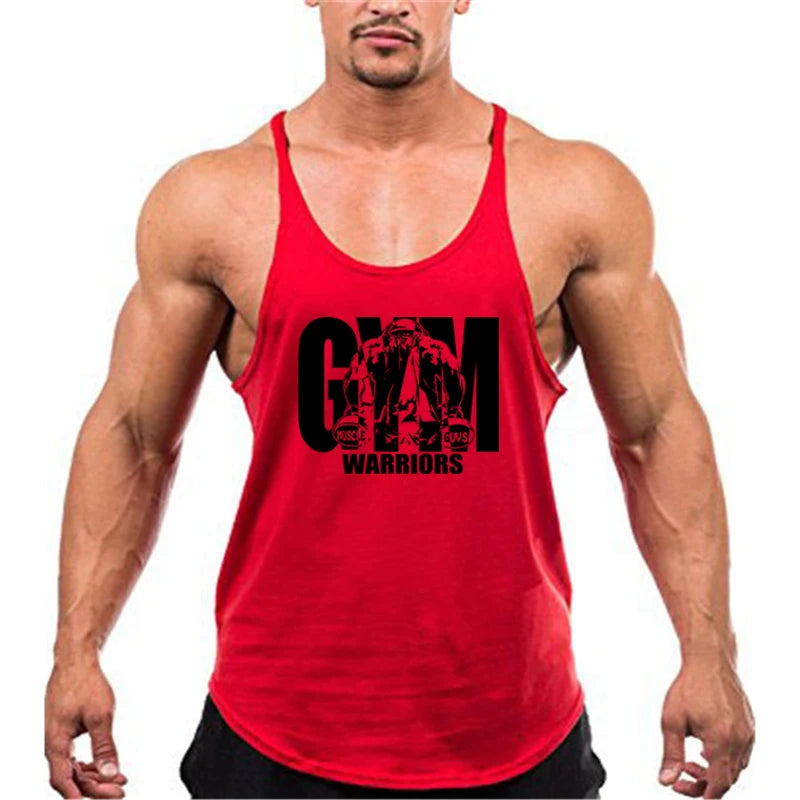 Bodybuilding Stringer Tank Top Men Cotton Gym Clothing Mens Fitness Racer