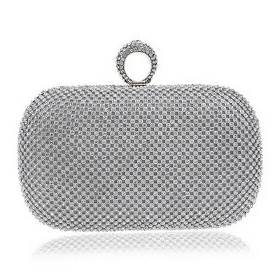 SEKUSA Evening Clutch Bags Diamond-Studded Evening Bag With Chain Shoulder Bag