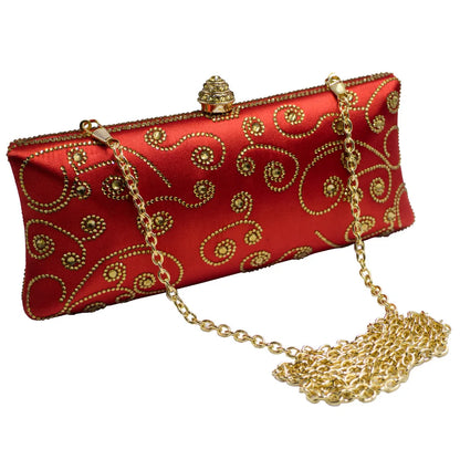 Italian Red Clutch Wallet Purse Evening Clutch Bags for Womens Party