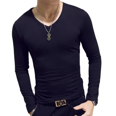 Men T Shirt Long Sleeve Cotton Spring Autumn Thermal Undershirt Mens T Shirts