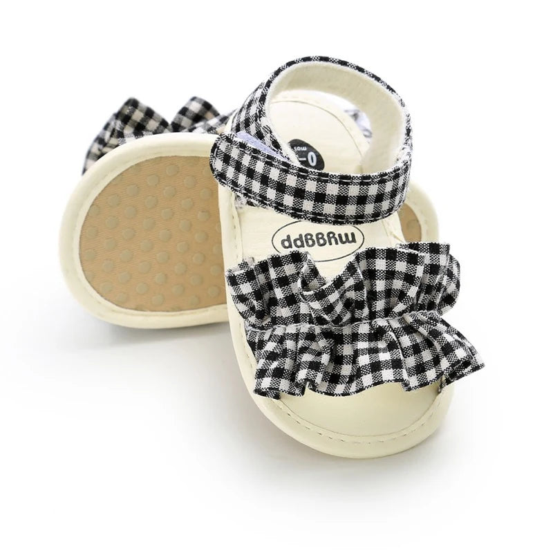 Baby Shoes Summer Newborn Casual Shoes Sandal Infant Toddler Plaid Breathable