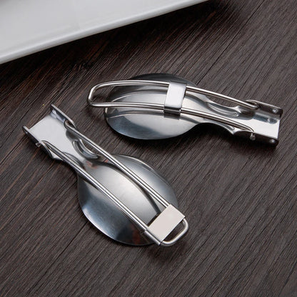 Outdoor Camping Picnic Stainless Steel Spoon Tableware Camp Titanium Spork