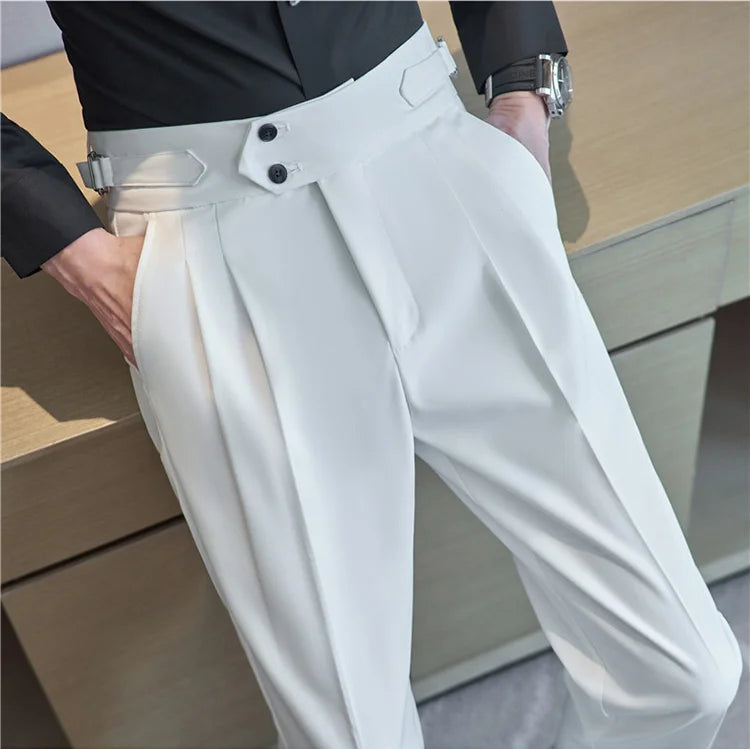 Fall 2022 High Quality Business Casual Draped High-Waist Trousers