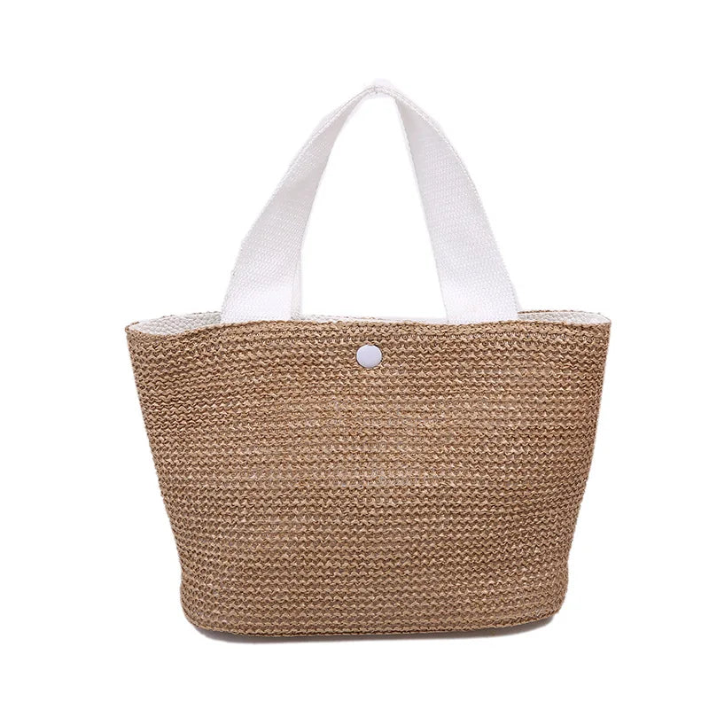 Fashion Ladies Straw Woven Handbag Women Summer Holiday Beach Casual Totes