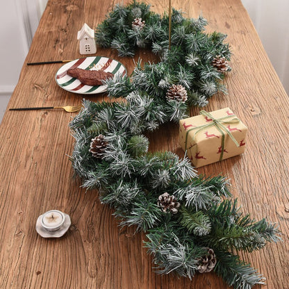 135cm Christmas Rattan Encryption With Pine Cones Christmas Ornaments Handrails