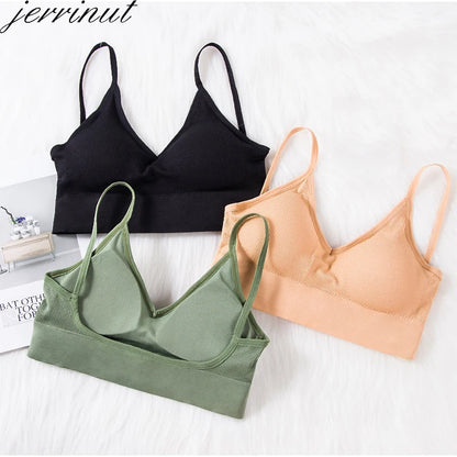 Jerrinut Sexy Bra Underwear Bas for Women Bralette Seamless Padded Bra