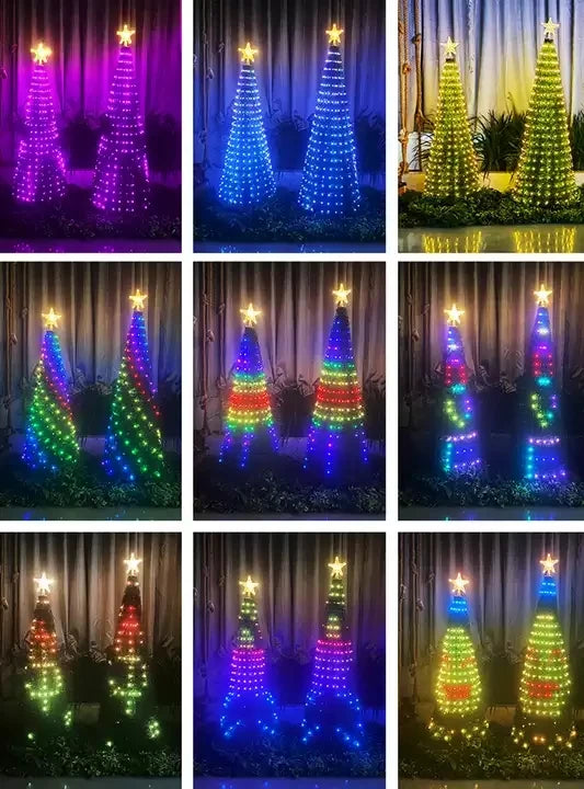 Light Up Led Christmas Tree,Built in Pattern, App Control Programmable Magic RGB