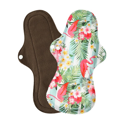 Night Use Washable Flamingo Cloth Menstrual Pad Heavy Flow Sanitary Napkin