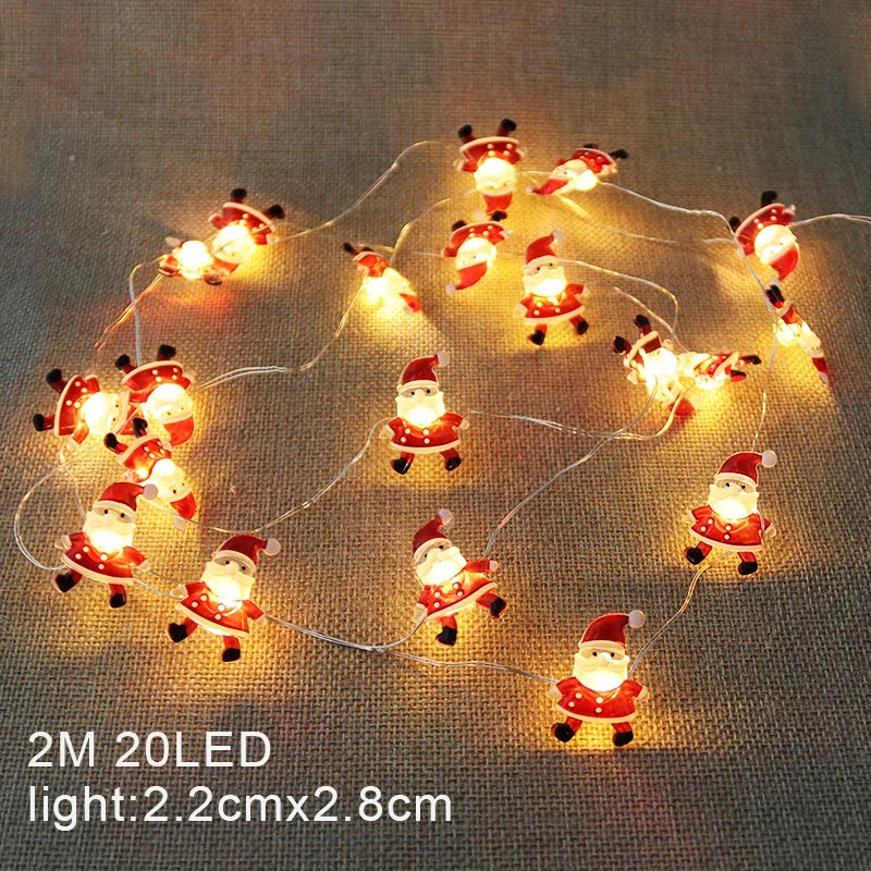 LED Christmas Snowman Lights Strings Christmas Tree Holiday Party Decoration