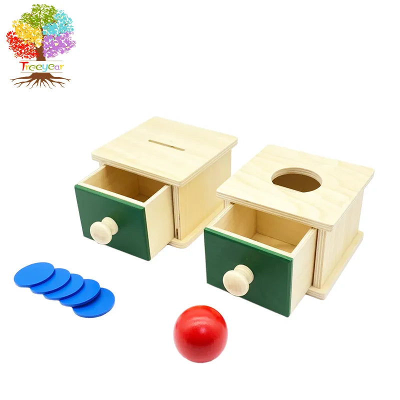 Treeyear Montessori Sensory Toys Object Permanence Box With