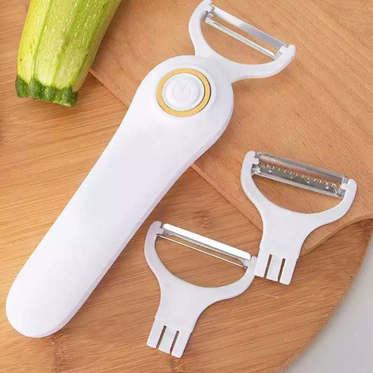 Electric Peeler Handheld USB Rechargeable Fruit Vegetables Peeler With 3 Cutter