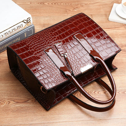 Luxury Womens Bags Designer Crocodile Pattern Shoulder Bag PU Leather