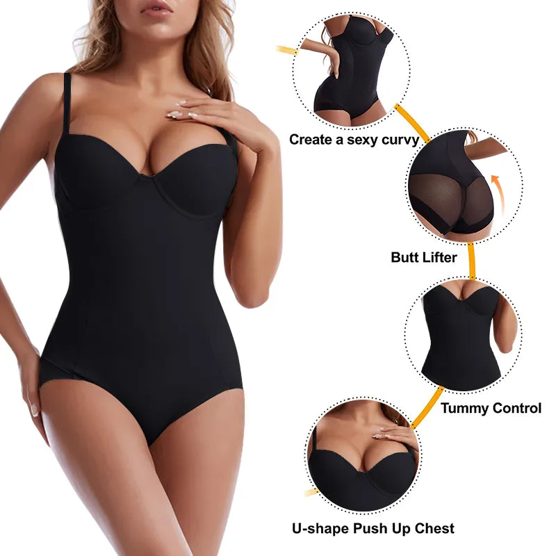 Burvogue Women Sexy Seamless Body Shaper Butt Lifter Tummy