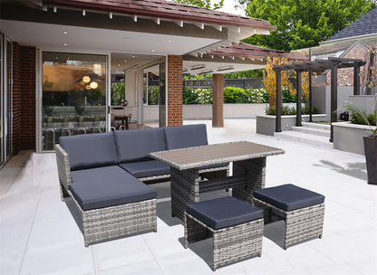 Rattan Sofa Set Furniture Garden Outdoor Sofa Set 5 Pieces Patio Furniture