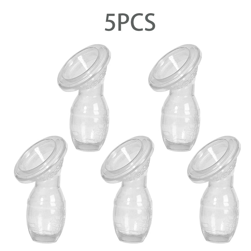 5/10Pcs Baby Feeding Manual Breast Pump 100% Food Grade Silicone Collector