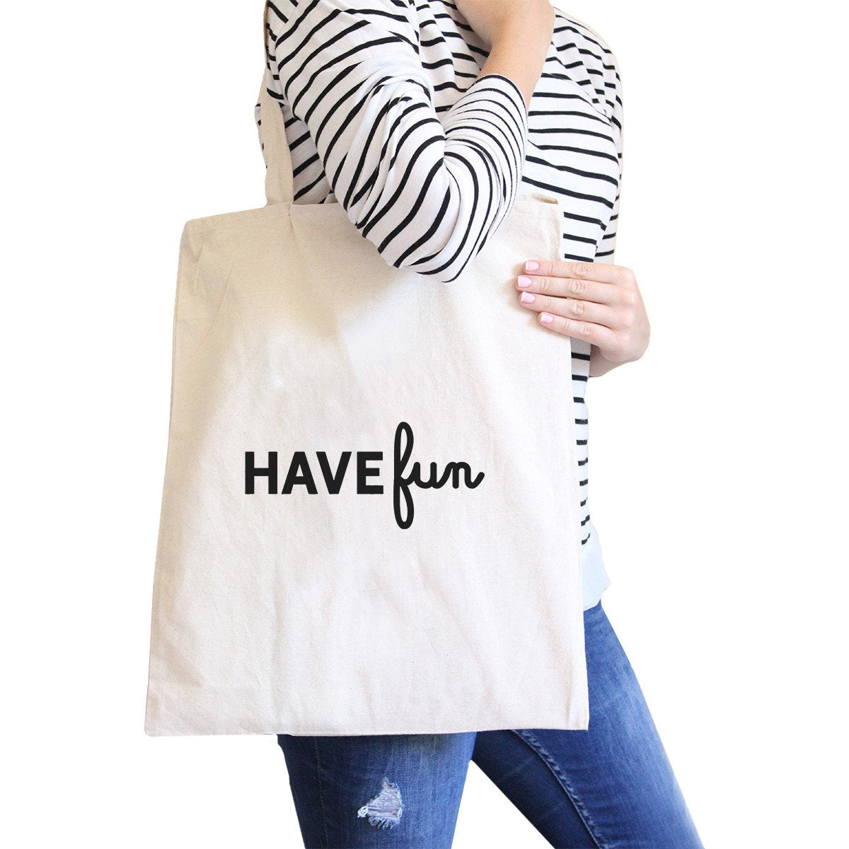 Have Fun Natural Canvas Bag X-Mas Gifts for Teenage Girls Tote Bags