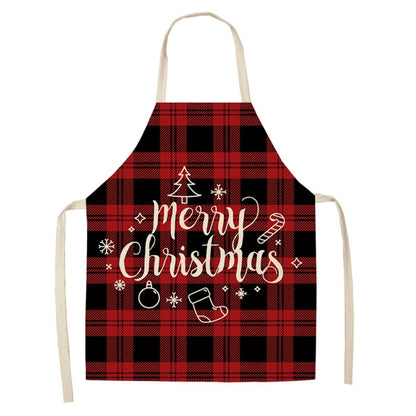 Linen Merry Christmas Apron Christmas Decorations for Home