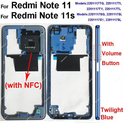 Middle Frame Housing for Xiaomi Redmi Note 11 Note 11S 4G Middle Cover Bezel