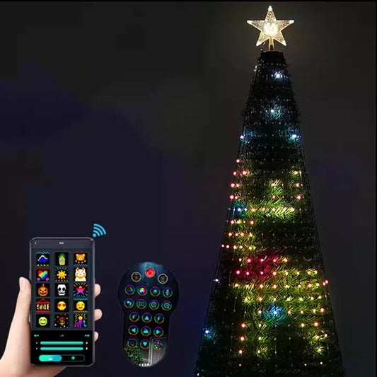 Light Up Led Christmas Tree,Built in Pattern, App Control Programmable Magic RGB