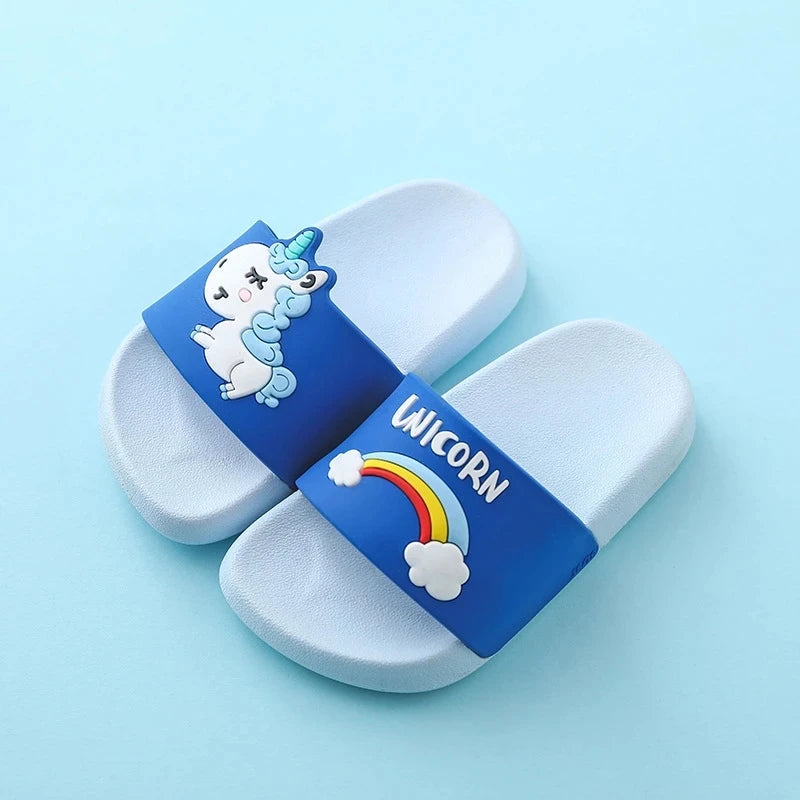 Cute Animal Pattern Slippers for Boys Girls New Summer Kids Beach Shoes Baby