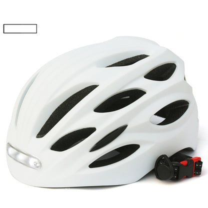 NEW Bicycle Helmet LED Light Rechargeable Intergrally-Mold Cycling Helmet