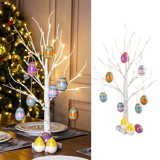 62cm Birch Tree Led Light Easter Decorations for Home Easter Egg Ornaments