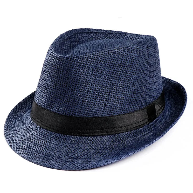 Fashion Men Straw Hat for Women Summer Trendy Beach Sun Hats Solid Color