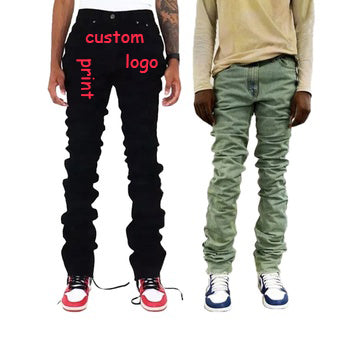 2022 Custom Vintage Stack Men Joggers Jogging Sportswear Mens Sweatpants Stack