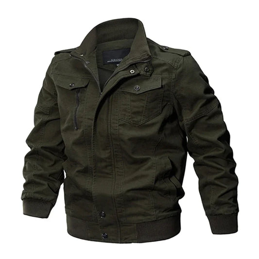 Military Bomber Jacket Men Casual Cotton Army Men's Slim Fit