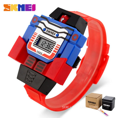 SKMEI Kids Watches LED Digital Children Cartoon Sports Watches Robot