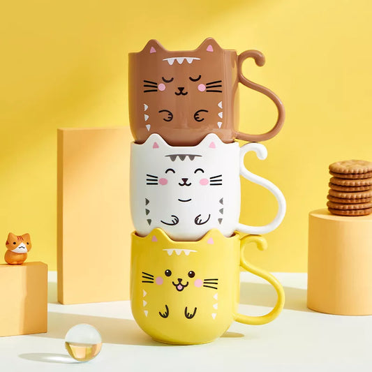 Cute Cat Mouthwash Cup Toothbrush Cup Home Travel Cartoon Thickened Wash Cup